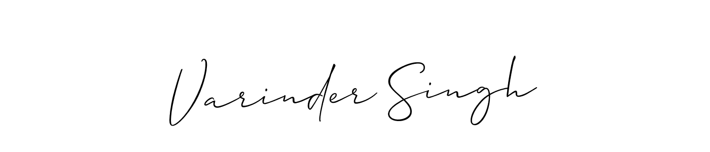 Design your own signature with our free online signature maker. With this signature software, you can create a handwritten (Allison_Script) signature for name Varinder Singh. Varinder Singh signature style 2 images and pictures png