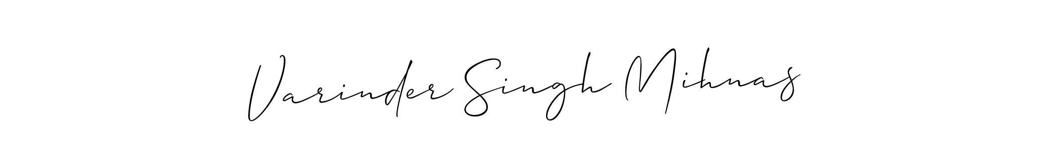 How to Draw Varinder Singh Mihnas signature style? Allison_Script is a latest design signature styles for name Varinder Singh Mihnas. Varinder Singh Mihnas signature style 2 images and pictures png