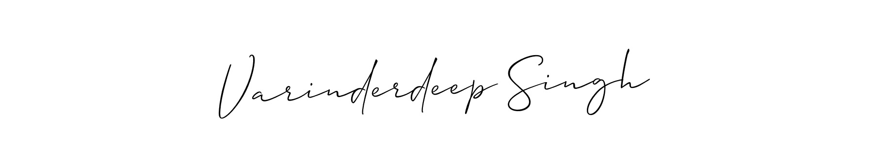 Design your own signature with our free online signature maker. With this signature software, you can create a handwritten (Allison_Script) signature for name Varinderdeep Singh. Varinderdeep Singh signature style 2 images and pictures png