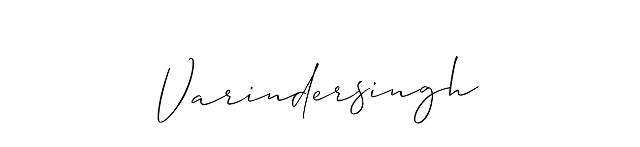 How to make Varindersingh signature? Allison_Script is a professional autograph style. Create handwritten signature for Varindersingh name. Varindersingh signature style 2 images and pictures png