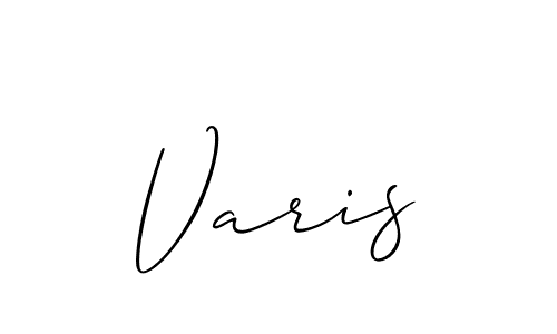 Create a beautiful signature design for name Varis. With this signature (Allison_Script) fonts, you can make a handwritten signature for free. Varis signature style 2 images and pictures png