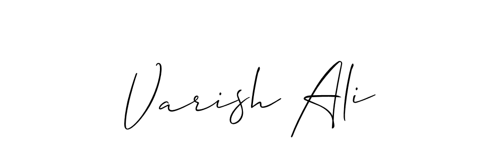 Varish Ali stylish signature style. Best Handwritten Sign (Allison_Script) for my name. Handwritten Signature Collection Ideas for my name Varish Ali. Varish Ali signature style 2 images and pictures png