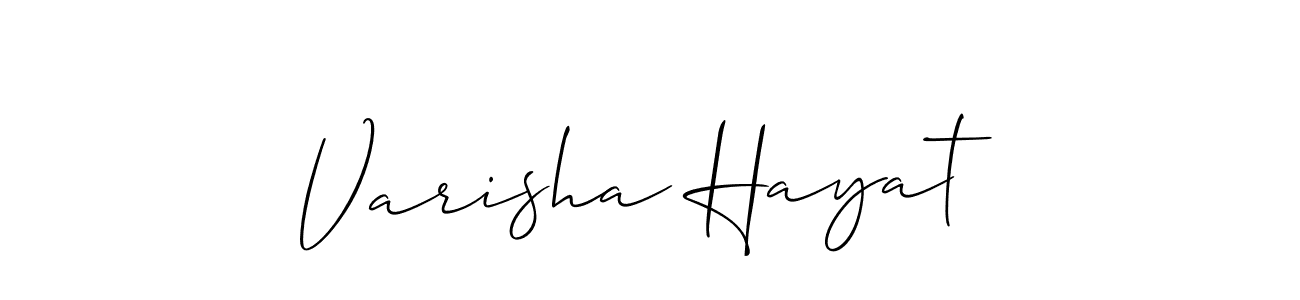 This is the best signature style for the Varisha Hayat name. Also you like these signature font (Allison_Script). Mix name signature. Varisha Hayat signature style 2 images and pictures png