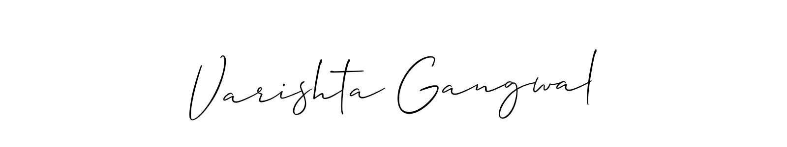 Best and Professional Signature Style for Varishta Gangwal. Allison_Script Best Signature Style Collection. Varishta Gangwal signature style 2 images and pictures png