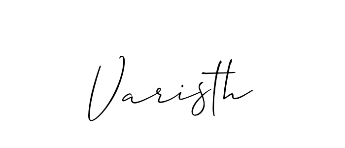 Varisth stylish signature style. Best Handwritten Sign (Allison_Script) for my name. Handwritten Signature Collection Ideas for my name Varisth. Varisth signature style 2 images and pictures png