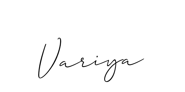 How to make Variya name signature. Use Allison_Script style for creating short signs online. This is the latest handwritten sign. Variya signature style 2 images and pictures png