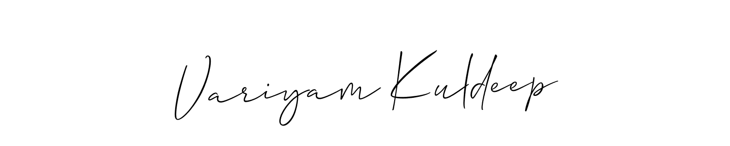 Variyam Kuldeep stylish signature style. Best Handwritten Sign (Allison_Script) for my name. Handwritten Signature Collection Ideas for my name Variyam Kuldeep. Variyam Kuldeep signature style 2 images and pictures png