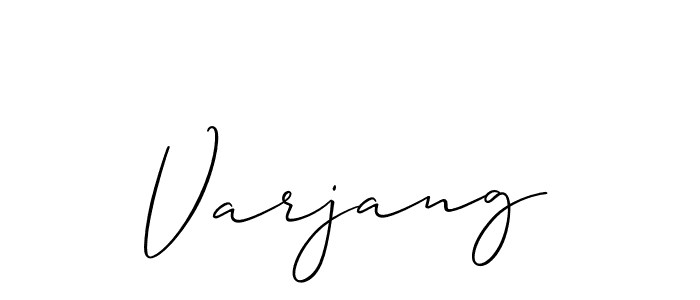 Create a beautiful signature design for name Varjang. With this signature (Allison_Script) fonts, you can make a handwritten signature for free. Varjang signature style 2 images and pictures png