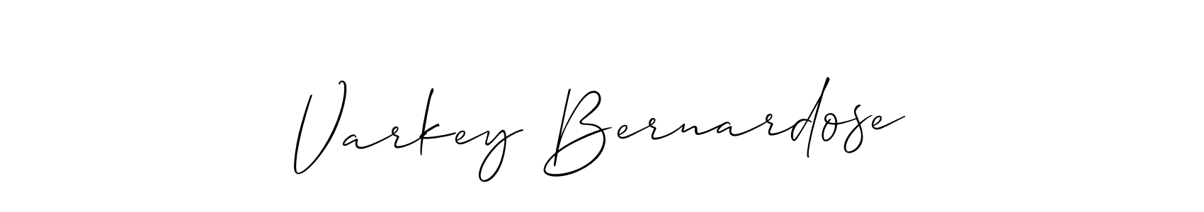 How to Draw Varkey Bernardose signature style? Allison_Script is a latest design signature styles for name Varkey Bernardose. Varkey Bernardose signature style 2 images and pictures png