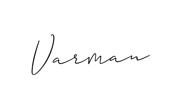 Design your own signature with our free online signature maker. With this signature software, you can create a handwritten (Allison_Script) signature for name Varman. Varman signature style 2 images and pictures png