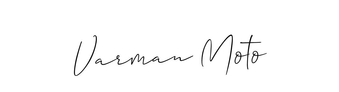 Allison_Script is a professional signature style that is perfect for those who want to add a touch of class to their signature. It is also a great choice for those who want to make their signature more unique. Get Varman Moto name to fancy signature for free. Varman Moto signature style 2 images and pictures png