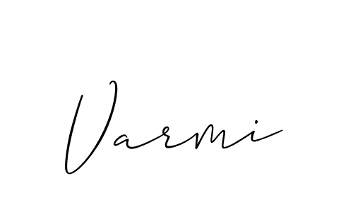 How to make Varmi signature? Allison_Script is a professional autograph style. Create handwritten signature for Varmi name. Varmi signature style 2 images and pictures png