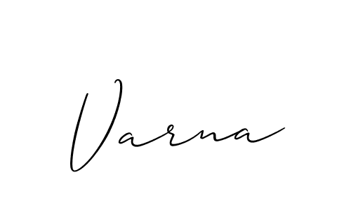 Design your own signature with our free online signature maker. With this signature software, you can create a handwritten (Allison_Script) signature for name Varna. Varna signature style 2 images and pictures png