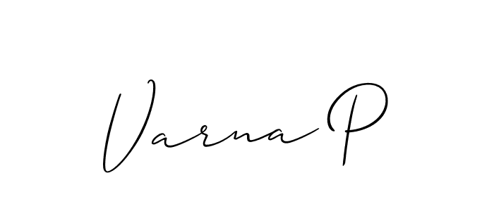 How to Draw Varna P signature style? Allison_Script is a latest design signature styles for name Varna P. Varna P signature style 2 images and pictures png