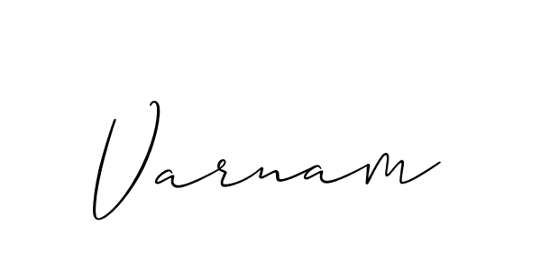 You should practise on your own different ways (Allison_Script) to write your name (Varnam) in signature. don't let someone else do it for you. Varnam signature style 2 images and pictures png