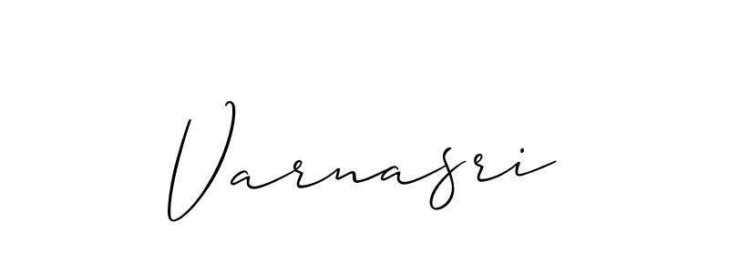 It looks lik you need a new signature style for name Varnasri. Design unique handwritten (Allison_Script) signature with our free signature maker in just a few clicks. Varnasri signature style 2 images and pictures png