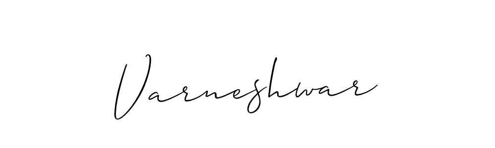 Varneshwar stylish signature style. Best Handwritten Sign (Allison_Script) for my name. Handwritten Signature Collection Ideas for my name Varneshwar. Varneshwar signature style 2 images and pictures png