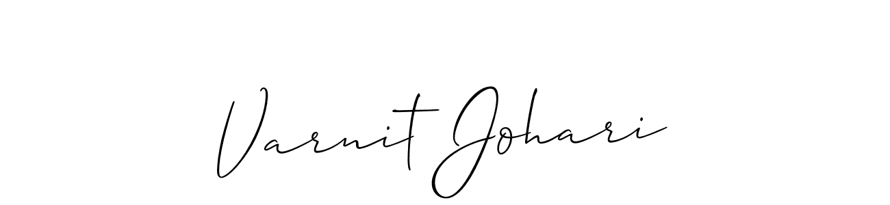Design your own signature with our free online signature maker. With this signature software, you can create a handwritten (Allison_Script) signature for name Varnit Johari. Varnit Johari signature style 2 images and pictures png
