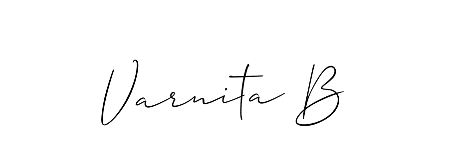 How to Draw Varnita B signature style? Allison_Script is a latest design signature styles for name Varnita B. Varnita B signature style 2 images and pictures png