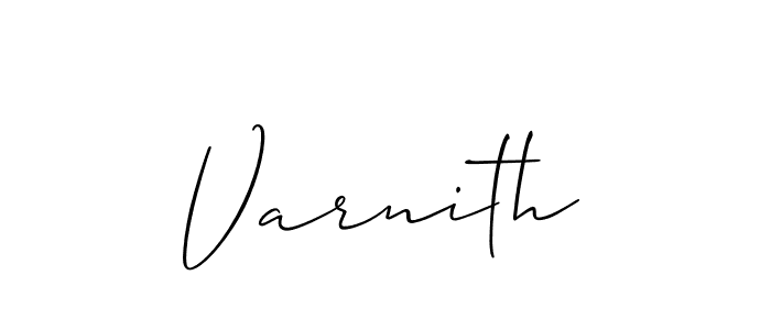 Varnith stylish signature style. Best Handwritten Sign (Allison_Script) for my name. Handwritten Signature Collection Ideas for my name Varnith. Varnith signature style 2 images and pictures png