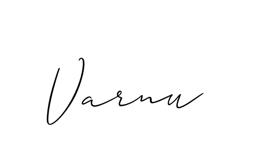 Allison_Script is a professional signature style that is perfect for those who want to add a touch of class to their signature. It is also a great choice for those who want to make their signature more unique. Get Varnu name to fancy signature for free. Varnu signature style 2 images and pictures png