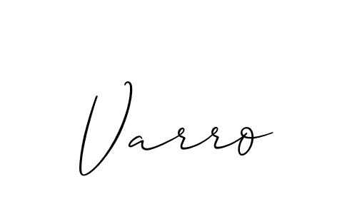 How to make Varro signature? Allison_Script is a professional autograph style. Create handwritten signature for Varro name. Varro signature style 2 images and pictures png