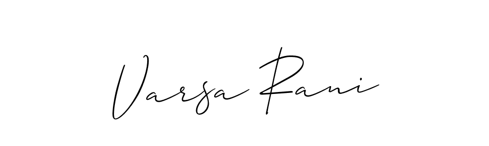 Also we have Varsa Rani name is the best signature style. Create professional handwritten signature collection using Allison_Script autograph style. Varsa Rani signature style 2 images and pictures png