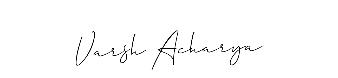 It looks lik you need a new signature style for name Varsh Acharya. Design unique handwritten (Allison_Script) signature with our free signature maker in just a few clicks. Varsh Acharya signature style 2 images and pictures png