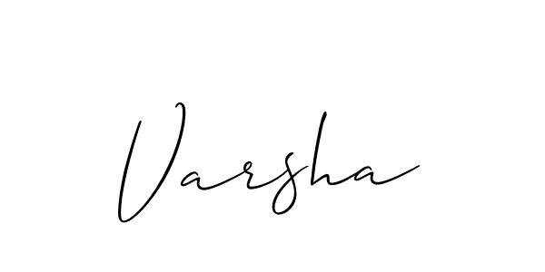 Design your own signature with our free online signature maker. With this signature software, you can create a handwritten (Allison_Script) signature for name Varsha. Varsha signature style 2 images and pictures png