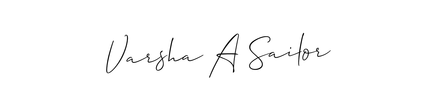 Once you've used our free online signature maker to create your best signature Allison_Script style, it's time to enjoy all of the benefits that Varsha A Sailor name signing documents. Varsha A Sailor signature style 2 images and pictures png