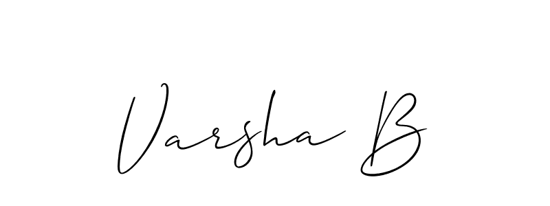 How to Draw Varsha B signature style? Allison_Script is a latest design signature styles for name Varsha B. Varsha B signature style 2 images and pictures png