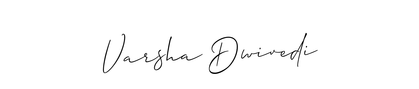 Use a signature maker to create a handwritten signature online. With this signature software, you can design (Allison_Script) your own signature for name Varsha Dwivedi. Varsha Dwivedi signature style 2 images and pictures png