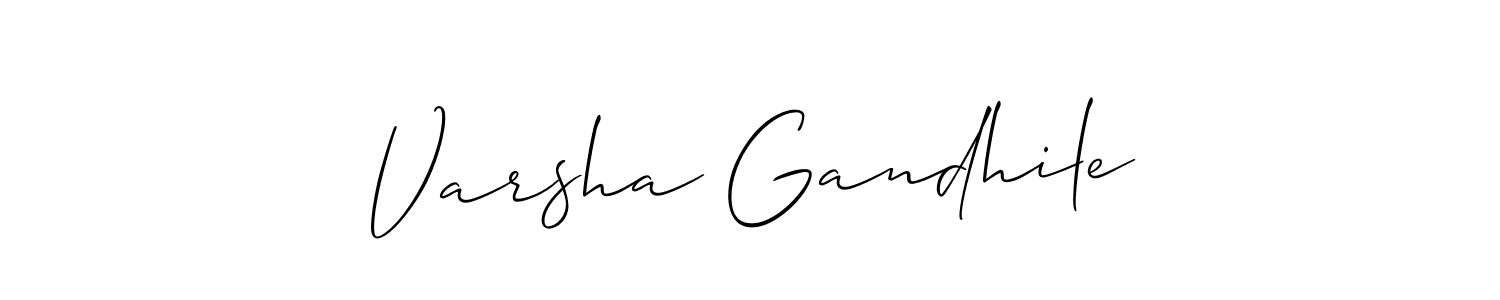 Once you've used our free online signature maker to create your best signature Allison_Script style, it's time to enjoy all of the benefits that Varsha Gandhile name signing documents. Varsha Gandhile signature style 2 images and pictures png
