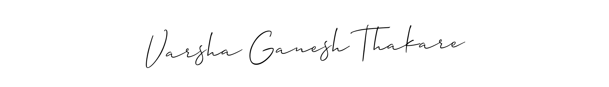 Make a beautiful signature design for name Varsha Ganesh Thakare. With this signature (Allison_Script) style, you can create a handwritten signature for free. Varsha Ganesh Thakare signature style 2 images and pictures png