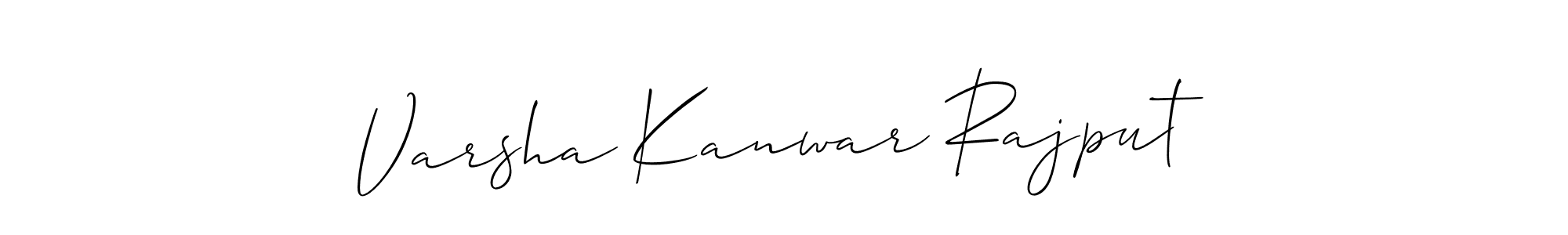 This is the best signature style for the Varsha Kanwar Rajput name. Also you like these signature font (Allison_Script). Mix name signature. Varsha Kanwar Rajput signature style 2 images and pictures png