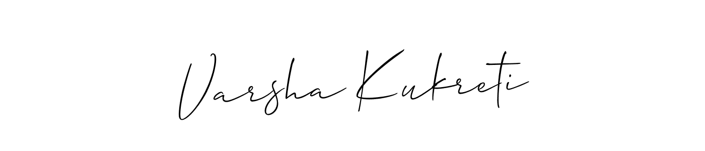 Design your own signature with our free online signature maker. With this signature software, you can create a handwritten (Allison_Script) signature for name Varsha Kukreti. Varsha Kukreti signature style 2 images and pictures png