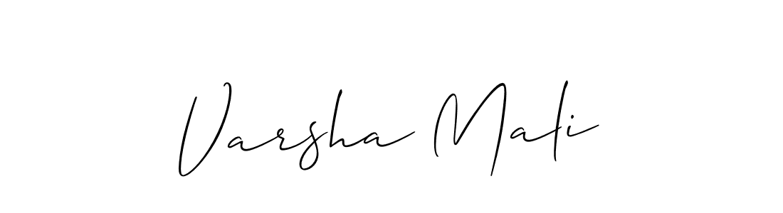 Design your own signature with our free online signature maker. With this signature software, you can create a handwritten (Allison_Script) signature for name Varsha Mali. Varsha Mali signature style 2 images and pictures png