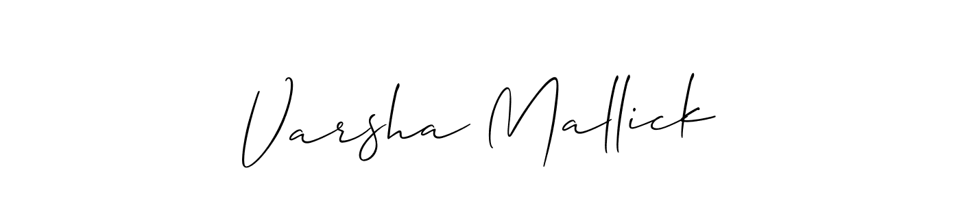 It looks lik you need a new signature style for name Varsha Mallick. Design unique handwritten (Allison_Script) signature with our free signature maker in just a few clicks. Varsha Mallick signature style 2 images and pictures png
