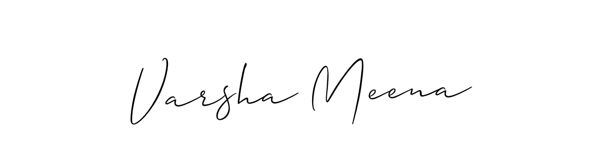 You should practise on your own different ways (Allison_Script) to write your name (Varsha Meena) in signature. don't let someone else do it for you. Varsha Meena signature style 2 images and pictures png