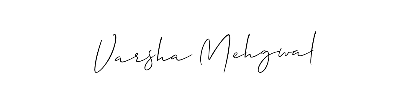 Create a beautiful signature design for name Varsha Mehgwal. With this signature (Allison_Script) fonts, you can make a handwritten signature for free. Varsha Mehgwal signature style 2 images and pictures png