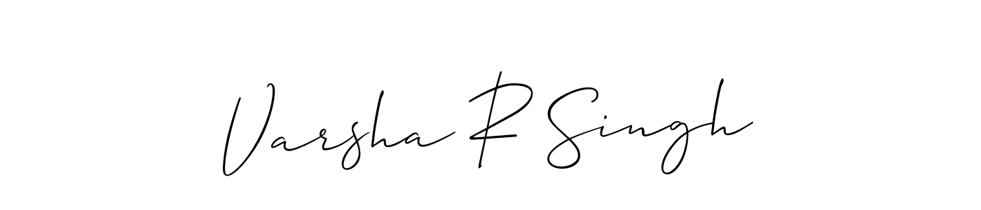 Use a signature maker to create a handwritten signature online. With this signature software, you can design (Allison_Script) your own signature for name Varsha R Singh. Varsha R Singh signature style 2 images and pictures png