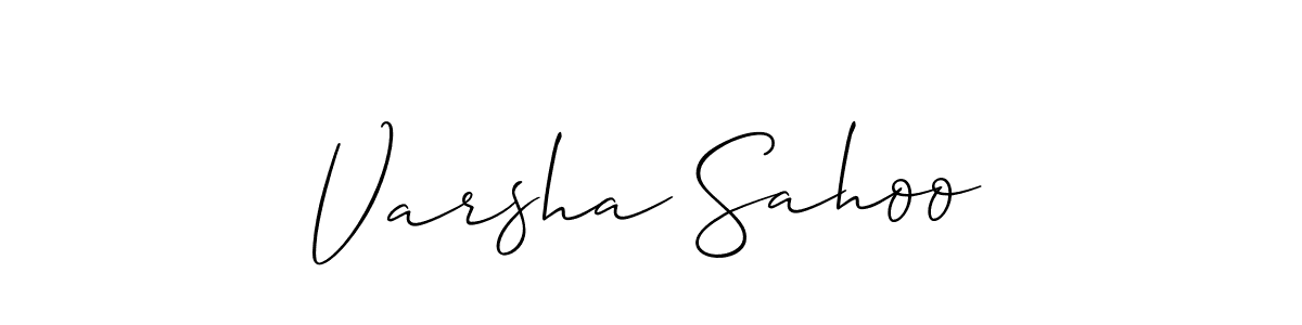 It looks lik you need a new signature style for name Varsha Sahoo. Design unique handwritten (Allison_Script) signature with our free signature maker in just a few clicks. Varsha Sahoo signature style 2 images and pictures png