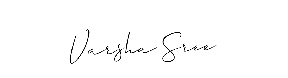 Best and Professional Signature Style for Varsha Sree. Allison_Script Best Signature Style Collection. Varsha Sree signature style 2 images and pictures png