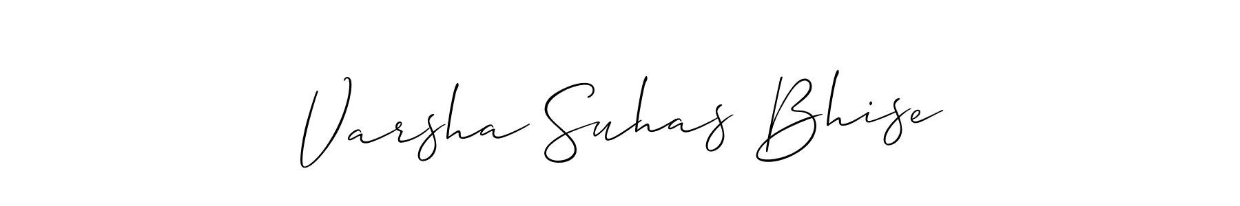 Use a signature maker to create a handwritten signature online. With this signature software, you can design (Allison_Script) your own signature for name Varsha Suhas Bhise. Varsha Suhas Bhise signature style 2 images and pictures png