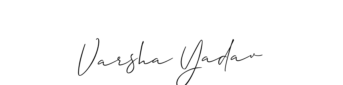 Also we have Varsha Yadav name is the best signature style. Create professional handwritten signature collection using Allison_Script autograph style. Varsha Yadav signature style 2 images and pictures png