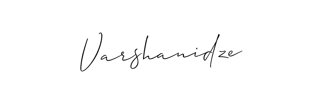 Create a beautiful signature design for name Varshanidze. With this signature (Allison_Script) fonts, you can make a handwritten signature for free. Varshanidze signature style 2 images and pictures png