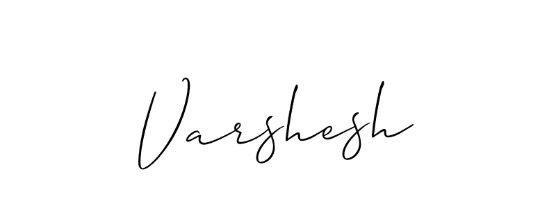 The best way (Allison_Script) to make a short signature is to pick only two or three words in your name. The name Varshesh include a total of six letters. For converting this name. Varshesh signature style 2 images and pictures png