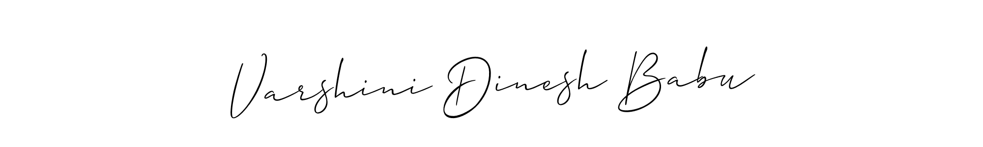 Make a beautiful signature design for name Varshini Dinesh Babu. With this signature (Allison_Script) style, you can create a handwritten signature for free. Varshini Dinesh Babu signature style 2 images and pictures png