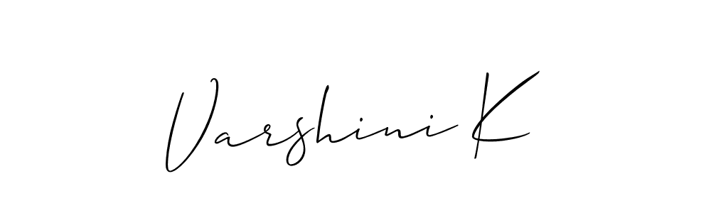 How to Draw Varshini K signature style? Allison_Script is a latest design signature styles for name Varshini K. Varshini K signature style 2 images and pictures png