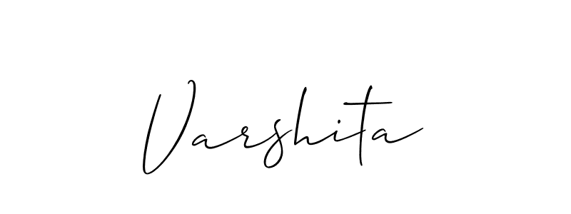 Use a signature maker to create a handwritten signature online. With this signature software, you can design (Allison_Script) your own signature for name Varshita. Varshita signature style 2 images and pictures png